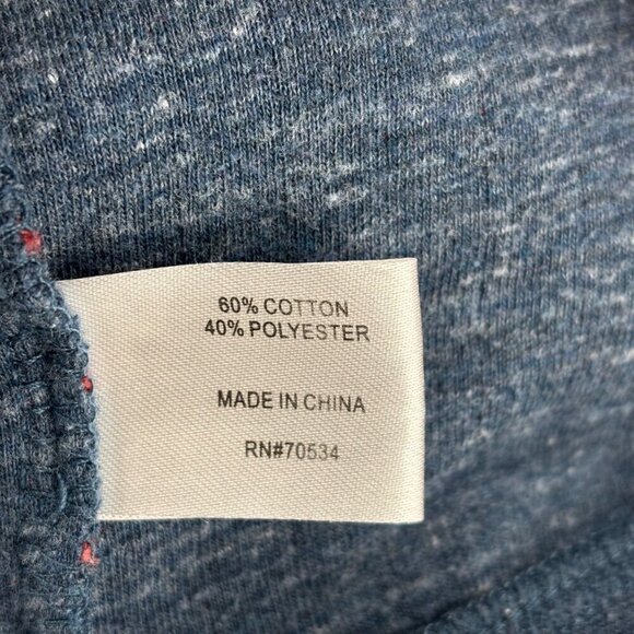 Orvis Quarter Zip Pullover Sweater Men's XXL Navy Blue Red Stripe Cotton Blend - Picture 9 of 10